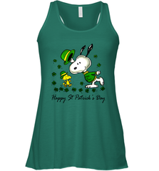 Snoopy and Woodstock Erin go beagle Happy Patricks Day Racerback Tank - kambletee