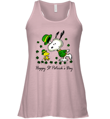 Snoopy and Woodstock Erin go beagle Happy Patricks Day Racerback Tank - kambletee