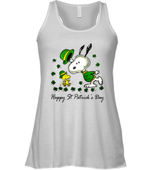 Snoopy and Woodstock Erin go beagle Happy Patricks Day Racerback Tank - kambletee