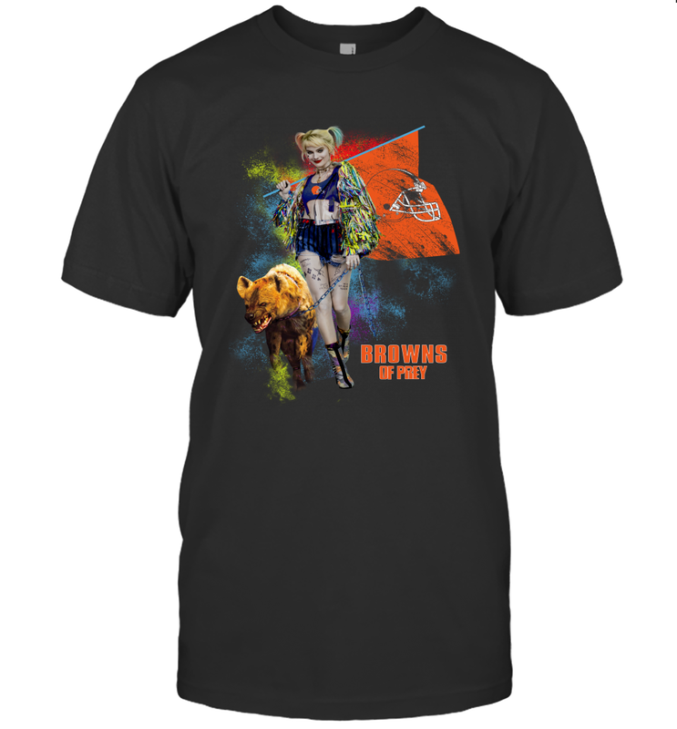 Harley Quinn Cleveland Browns Of Prey Men's T-Shirt - kambletee