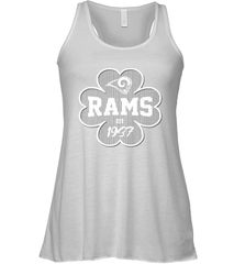 Patrick's Day Shamrock For Los Angeles Rams Fans Racerback Tank - kambletee