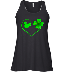 Mickey mouse and four leaf clover St Patricks Day Racerback Tank - kambletee