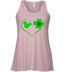 Mickey mouse and four leaf clover St Patricks Day Racerback Tank - kambletee