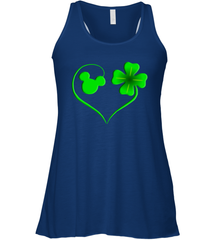 Mickey mouse and four leaf clover St Patricks Day Racerback Tank - kambletee