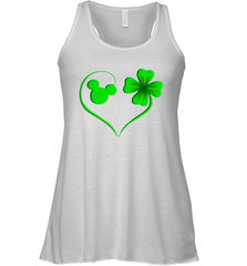 Mickey mouse and four leaf clover St Patricks Day Racerback Tank - kambletee