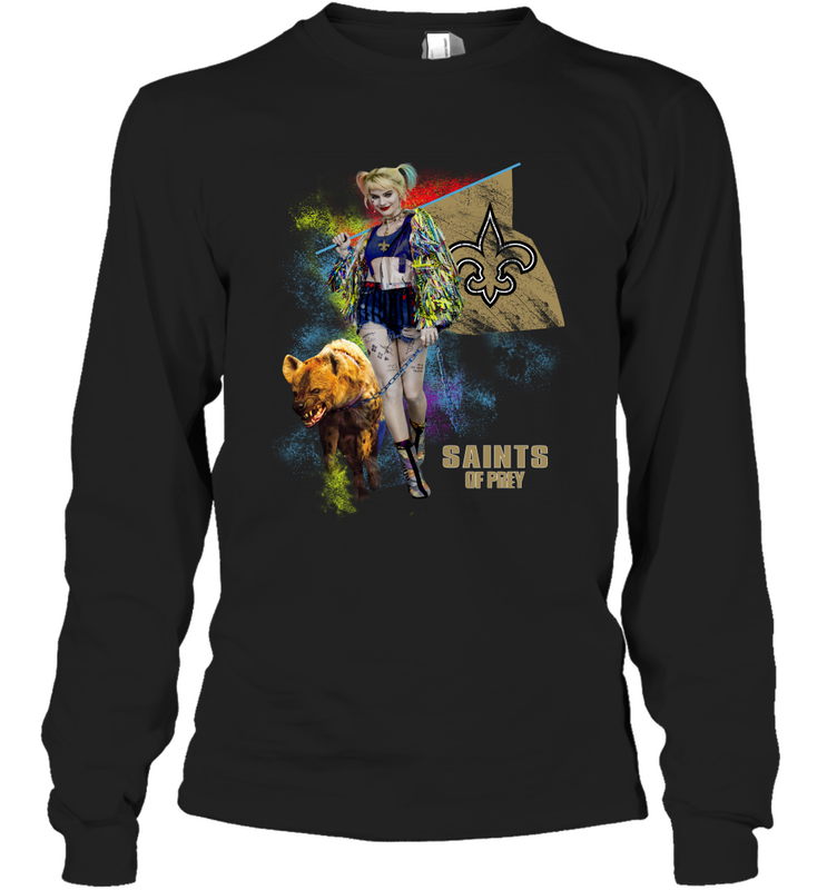 Harley Quinn New Orleans Saints Of Prey Long Sleeve T-Shirt - kambletee