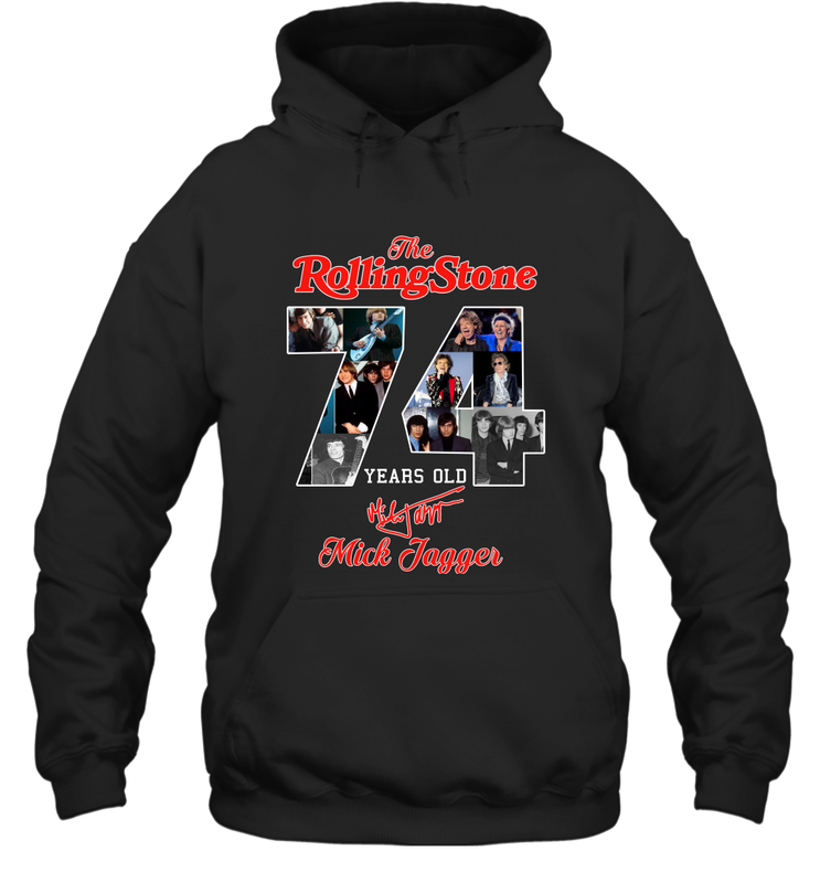 The Rolling Stones 74 Years Old signature Mick Jagger Hoodie - kambletee