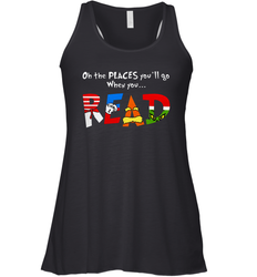 Oh the places you'll go when you read Dr Seuss Grinch Racerback Tank - kambletee