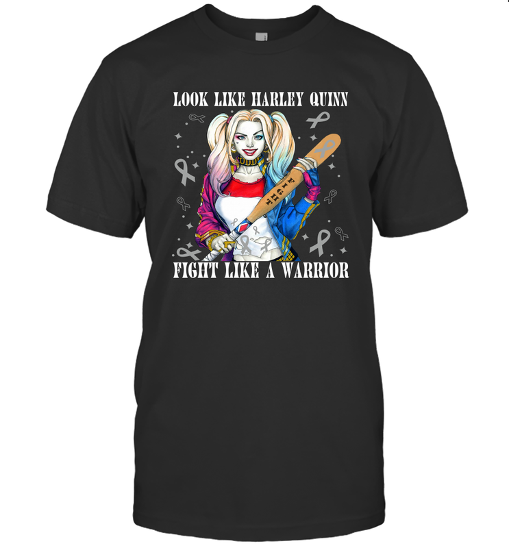Harley Quinn Fight Like A Warrior Cervical Cancer Awareness Men's T-Shirt - kambletee