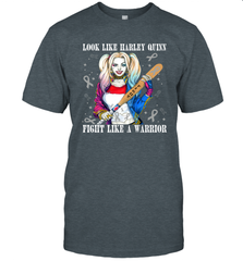 Harley Quinn Fight Like A Warrior Cervical Cancer Awareness Men's T-Shirt - kambletee