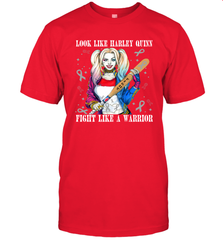 Harley Quinn Fight Like A Warrior Cervical Cancer Awareness Men's T-Shirt - kambletee