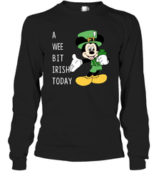 Mickey's Mouse A Wee Bit Irish Today Long Sleeve T-Shirt - kambletee
