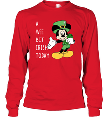 Mickey's Mouse A Wee Bit Irish Today Long Sleeve T-Shirt - kambletee