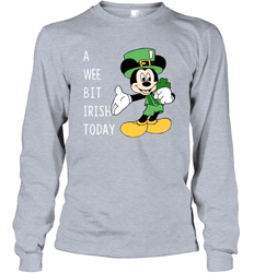 Mickey's Mouse A Wee Bit Irish Today Long Sleeve T-Shirt - kambletee