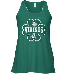 Patrick's Day Shamrock For Minnesota Vikings Fans Racerback Tank - kambletee