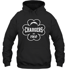 Patrick's Day Shamrock For Los Angeles Chargers Fans Hoodie - kambletee