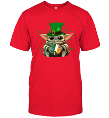 Baby Yoda Hug St Patrick's Day Men's T-Shirt - kambletee