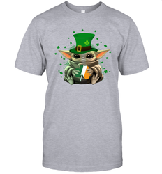 Baby Yoda Hug St Patrick's Day Men's T-Shirt - kambletee