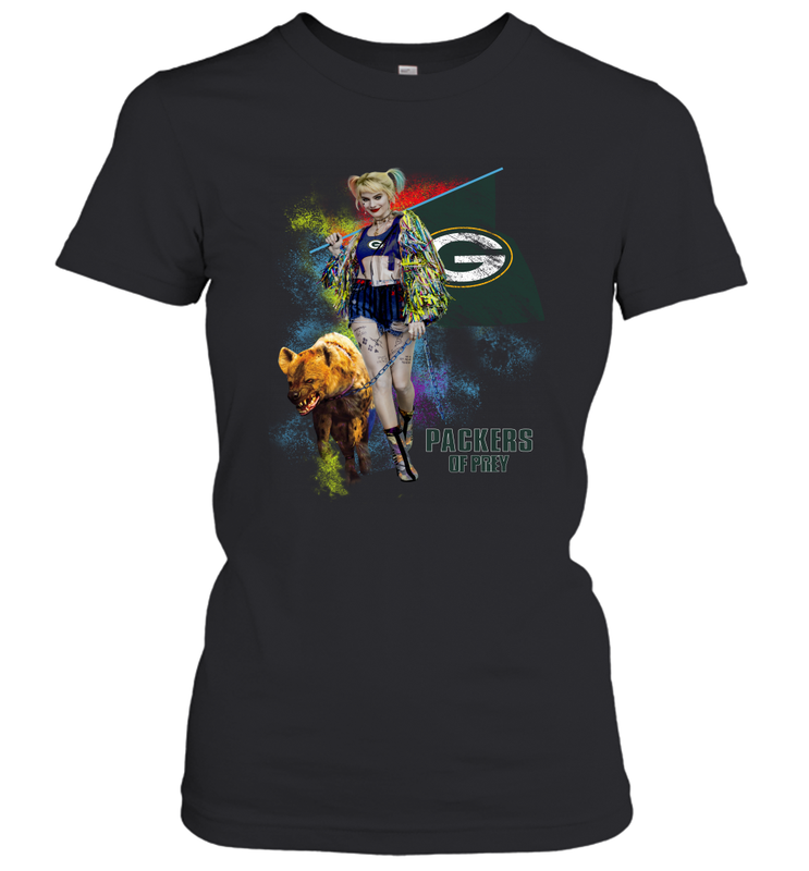 Harley Quinn Green Bay Packers Of Prey Women's T-Shirt - kambletee