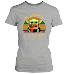 Star Wars Baby Yoda hug Multiple Sclerosis Awareness in March Women's T-Shirt - kambletee