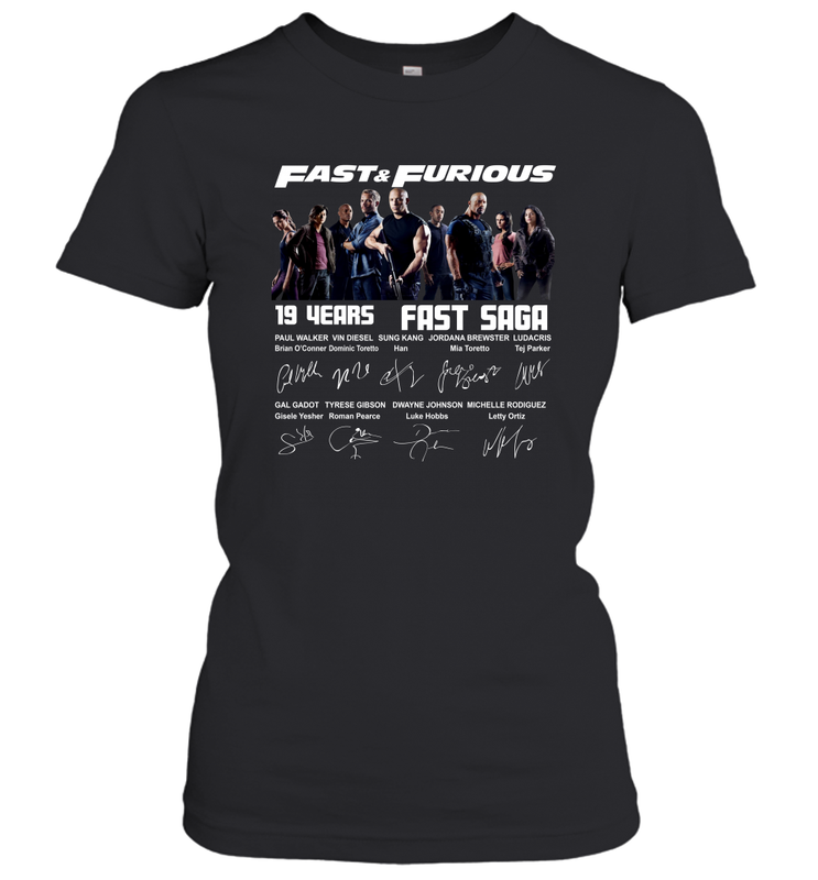 Fast and Furious 19 years Fast Saga signature Women's T-Shirt - kambletee