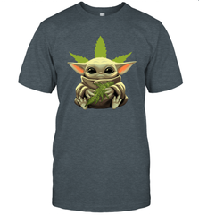 Baby Yoda hug weed Men's T-Shirt - kambletee
