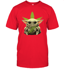 Baby Yoda hug weed Men's T-Shirt - kambletee