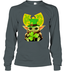 Wu Tang Clan baby Yoda hug Irish clover Long Sleeve T-Shirt - kambletee