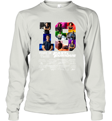 19 years of Fast and Furious 2001 2020 10 movies signatures Long Sleeve T-Shirt - kambletee