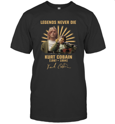 Legends never die Kurt Cobain 1967 1994 signature Men's T-Shirt - kambletee