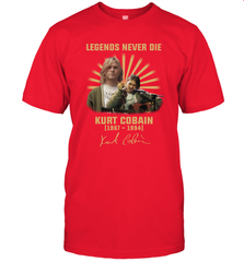 Legends never die Kurt Cobain 1967 1994 signature Men's T-Shirt - kambletee