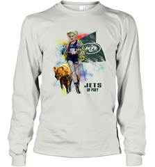 Harley Quinn New York Jets Of Prey Long Sleeve T-Shirt - kambletee