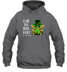Baby Yoda hug St Patricks Day a wee bit Irish today Hoodie - kambletee