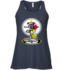 Pitbull Rottweiler I Love Pittsburgh Steelers Racerback Tank - kambletee