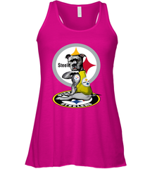 Pitbull Rottweiler I Love Pittsburgh Steelers Racerback Tank - kambletee