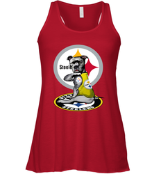 Pitbull Rottweiler I Love Pittsburgh Steelers Racerback Tank - kambletee