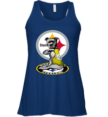 Pitbull Rottweiler I Love Pittsburgh Steelers Racerback Tank - kambletee