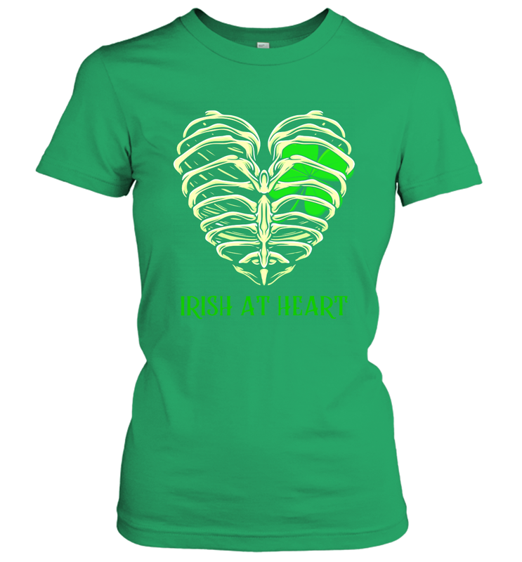 Irish at heart St Patricks Day Women's T-Shirt - kambletee