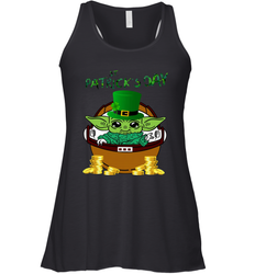 Baby Yoda The Mandalorian Happy St Patrick's Day Racerback Tank - kambletee