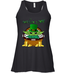 Baby Yoda The Mandalorian Happy St Patrick's Day Racerback Tank - kambletee