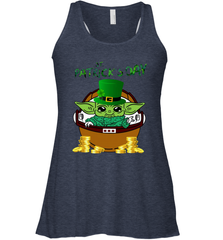 Baby Yoda The Mandalorian Happy St Patrick's Day Racerback Tank - kambletee