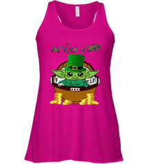Baby Yoda The Mandalorian Happy St Patrick's Day Racerback Tank - kambletee
