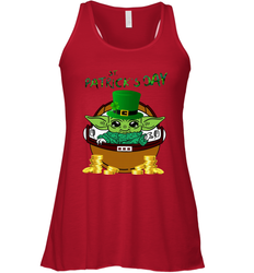 Baby Yoda The Mandalorian Happy St Patrick's Day Racerback Tank - kambletee