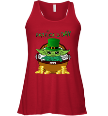 Baby Yoda The Mandalorian Happy St Patrick's Day Racerback Tank - kambletee
