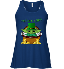 Baby Yoda The Mandalorian Happy St Patrick's Day Racerback Tank - kambletee