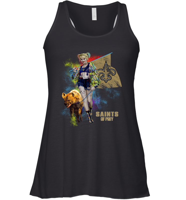 Harley Quinn New Orleans Saints Of Prey Racerback Tank - kambletee