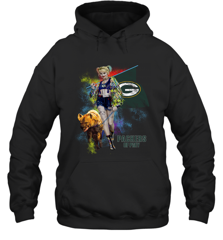 Harley Quinn Green Bay Packers Of Prey Hoodie - kambletee