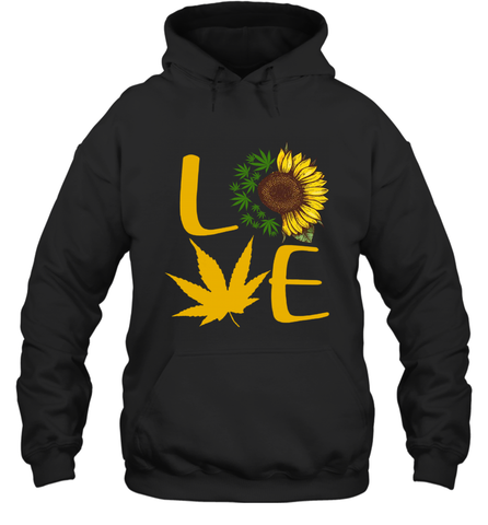 Love Sunflower and Weed Cannabis Hoodie - kambletee