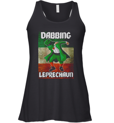 St Patricks Day Irish Dabbing Leprechaun Racerback Tank - kambletee