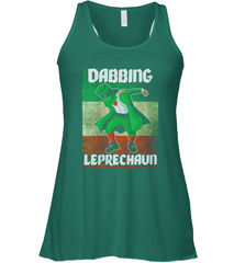 St Patricks Day Irish Dabbing Leprechaun Racerback Tank - kambletee